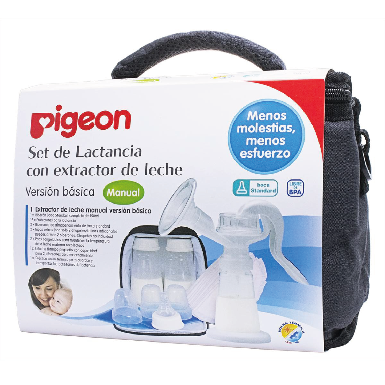 Tratamiento limpiar lecho Pigeon set de lactancia con extractor manual | Bienvenido BB